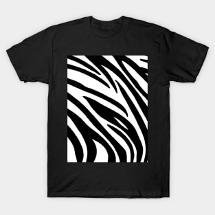 black and white zebra stripes animal print T-Shirt